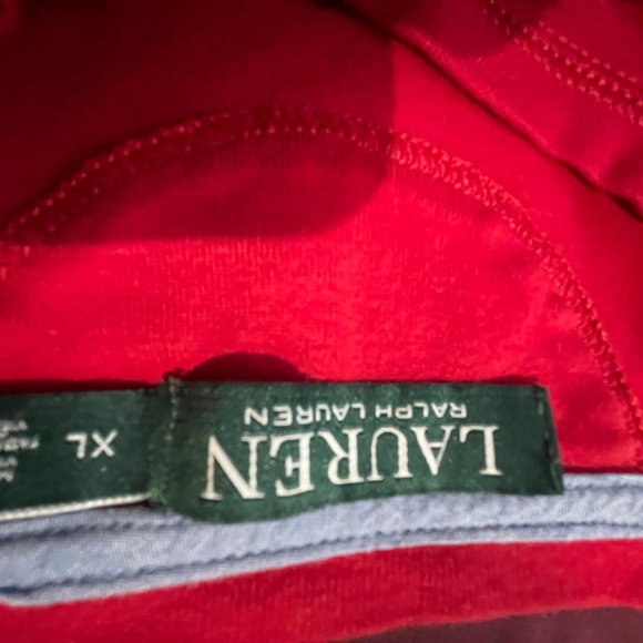 Red Ralph Lauren 3/4 sleeve cotton top - Picture 9 of 9